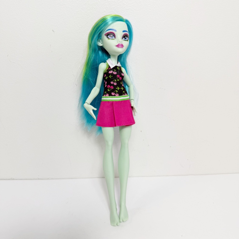 Monster High Buried Secrets Ghoulia Doll Wave 4 Blue Pink Cherry Print Skirt